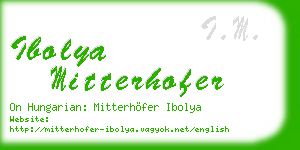 ibolya mitterhofer business card